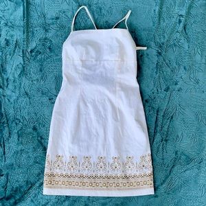 The White House Fitted Mini Dress White Floral 12